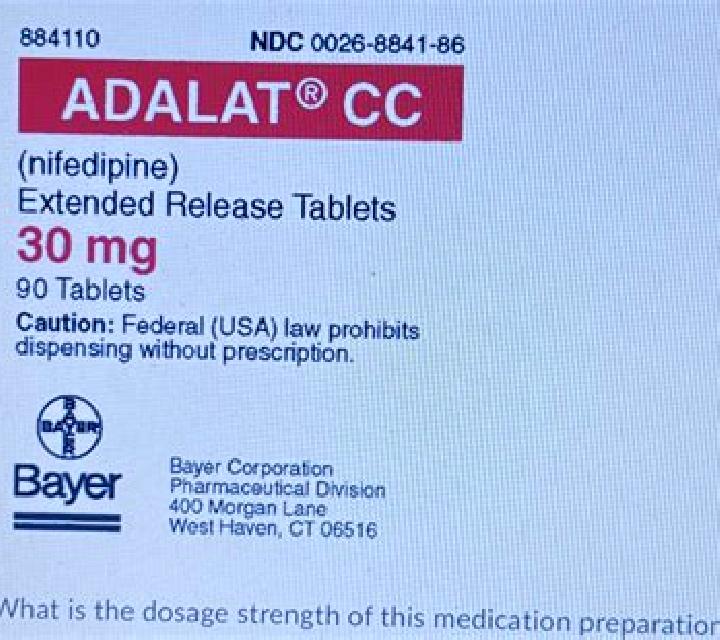 Adalat CC medication