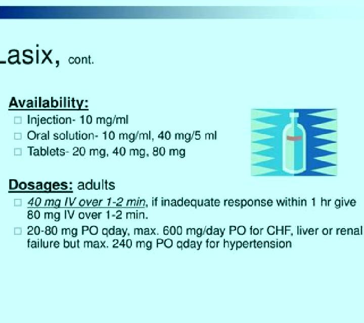 Lasix why do we push lasix slowly medication