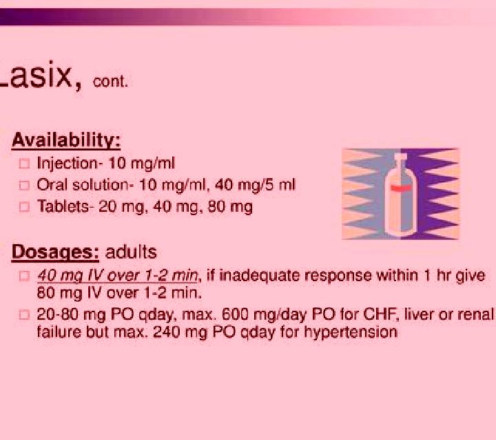 Lasix why do we push lasix slowly pills