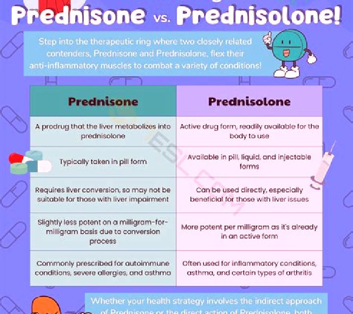 Prednisolone prednisone and prednisolone comparison tablet